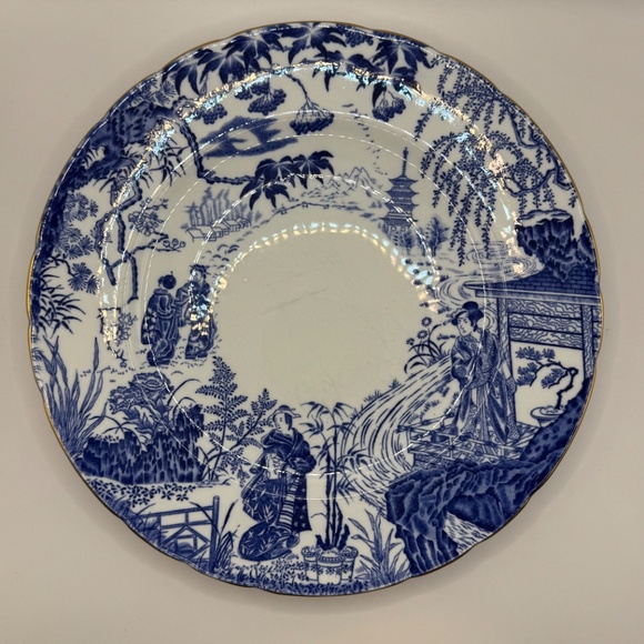 Royal Crown Derby Blue Mikado Dinner Plates Set of 6. - Picture 9 of 13